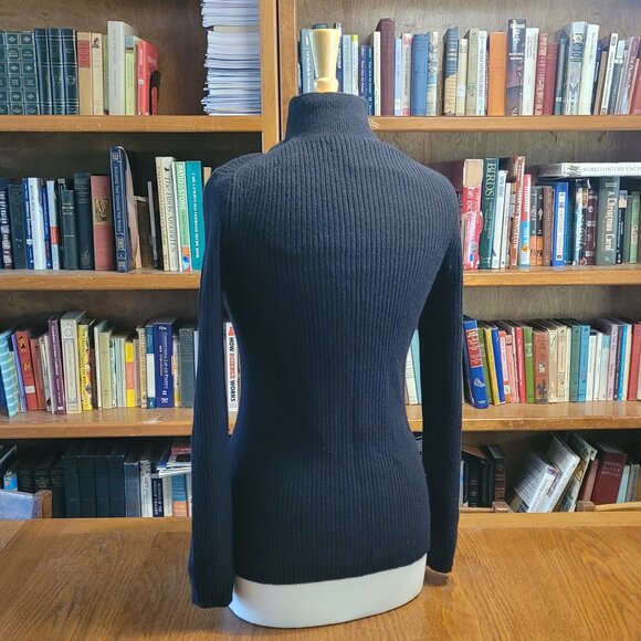 Black 100% cashmere women's sweater by Alex Marie size M - Picture 5 of 7